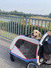 BOSIMAO寵物推車中大型犬狗狗手推車老年代步戶外出行遛狗車多只寵可折疊 灰色升級款-大型車-承重160斤 曬單實拍圖