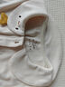 幼悠女童動物刺繡翻領打底衫秋季萌趣可愛細糯溫暖清爽條紋上衣潮 打底衫米色（Q4050) 100cm 曬單實拍圖
