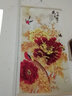 花開(kāi)富貴金色牡丹圖花鳥(niǎo)裝飾掛畫(huà)自粘山水風(fēng)景墻貼圖國畫(huà)壁畫(huà)玄關(guān) 絲絹布配實(shí)木掛軸（送安裝包） 80×40厘米花開(kāi)富貴牡丹 2003 曬單實(shí)拍圖