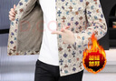皮爾卡丹（pierre cardin）冬季小香風(fēng)痞帥加絨加厚個(gè)性翻毛領(lǐng)夾克男士韓版冬裝保暖防寒外套 668米色【加厚】 加絨 XL 125-140斤 曬單實(shí)拍圖