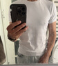 羅蒙（ROMON）白色T恤男士短袖修身潮2026棉質(zhì)夏季上衣服半袖緊身純色打底衫 白色 XL 曬單實(shí)拍圖