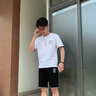 花花公子【兩件套】短袖t恤男士套裝衣服短褲子休閑褲五分褲夏季半袖男裝T 灰色 L 曬單實(shí)拍圖
