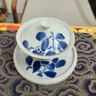 尚品邦 純手繪柿子復古青三才蓋碗茶杯家用單個(gè)陶瓷泡茶碗功夫茶具 純手繪柿子-斗笠蓋碗+壺承 曬單實(shí)拍圖