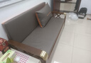 新鋁途實(shí)木沙發(fā)床小戶(hù)型客廳書(shū)房多功能坐臥兩用新中式可推拉雙人沙發(fā)床 1.75米帶儲物【乳膠款】 曬單實(shí)拍圖