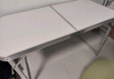 星奇堡折叠桌户外夜市摆摊地推便携式折叠桌子简易家用小桌子折叠餐桌椅 白色长1.2M【3档调】+4布凳 实拍图