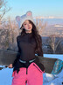 ISEE MIGGA【亮片愛(ài)心】新款滑雪服新款背帶褲連體耐磨滑雪衣女款保暖雪服 【亮片愛(ài)心】連體套裝 M 曬單實(shí)拍圖
