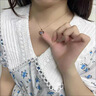續(xù)鈺S999足銀項鏈女士輕奢永恒之心鎖骨鏈送老婆女友生日情人節(jié)禮物 白金色-藍(lán)鋯（免費刻字） 【精美禮盒】 曬單實拍圖