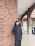 波司登（BOSIDENG）【反季】沖鋒衣鵝絨羽絨服女款90絨三合一防風防雨透氣顯瘦外套 黑色8056 M 165/88A 曬單實拍圖