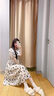 larren fitty輕奢品牌 碎花連衣裙女2024夏季新款韓版氣質(zhì)收腰顯瘦雪紡長(zhǎng)裙 米白色 L碼【建議103-112斤】 曬單實(shí)拍圖