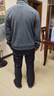 羅蒙（ROMON）外套男秋季商務(wù)立領(lǐng)夾克男保暖仿羊羔絨抓搖粒絨爸爸裝Z19藏青XL 曬單實(shí)拍圖