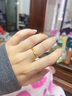 周生生七夕黃金戒指 足金心相擁戒指男女情侶戒 16800R計(jì)價(jià)15圈2.8克 曬單實(shí)拍圖
