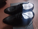 奧康（Aokang）【內增高】英倫商務(wù)正裝皮鞋圓頭牛皮舒適男鞋 黑42碼  曬單實(shí)拍圖