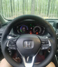 奧邁爾 適用于本田雅閣方向盤(pán)套真皮手縫 思域 CRV 凌派飛度 繽智冠道鋒范奧德賽汽車(chē)改裝真牛皮把套 黑色定制款 曬單實(shí)拍圖