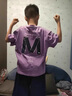 G.DUCKKIDS男童套裝夏裝2025新款夏季中大童裝夏款兒童衣服男孩酷帥氣時(shí)髦潮 紫色 120 建議6-7歲 曬單實(shí)拍圖