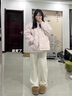 DGOV菱格羽絨棉服女冬季2026新款加厚小棉襖輕薄寬松棉衣春秋夾棉外套 淺紫色【zt】 M 建議113-128斤 曬單實(shí)拍圖