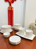 NINE CRANES景德鎮(zhèn)高檔餐具輕奢金邊骨瓷碗盤(pán)整套喬遷新居禮物碗碟套裝家用 高檔錦盒裝丨10人大湯碗套裝 70頭 曬單實(shí)拍圖