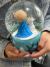 IMVE爱莎水晶球音乐盒六一儿童节礼物送女生八音盒玩具女孩生日3-14岁 大号蓝裙公主（灯光+音乐+飘雪） 实拍图