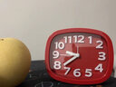 阿首臺式創(chuàng  )意個(gè)性學(xué)生兒童鐘表床頭靜音石英鐘桌面小擺件鬧鐘電子時(shí)鐘 橢圓紅色 曬單實(shí)拍圖