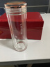 圣以諾玻璃杯男雙層178車載便攜辦公直筒隔熱夏季泡茶杯高硼硅透明高檔水杯 350ml玫瑰金色 曬單實(shí)拍圖