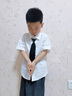 G.DUCKKIDS男童白襯衫短袖夏季兒童白色襯衣中大童上衣小學(xué)生校服洋氣表演服 短袖白襯衫 170 尺碼15~16歲【160-170cm】 曬單實拍圖