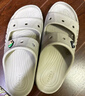 crocs卡駱馳拖鞋輕便耐磨貝雅涼鞋男女同款透氣休閑鞋|207627 白色-100 36 /37(220mm) 曬單實(shí)拍圖