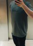 京东京造【重磅系列】圆领短袖t恤男宽松重磅纯棉T恤男23夏 暗灰绿 XL 实拍图