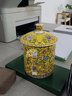 盛天下景德鎮琺瑯彩陶瓷茶杯辦公杯帶蓋家用水杯大容量會(huì )議杯中式個(gè)人杯老板杯 琺瑯彩福杯-黃（簡(jiǎn)裝） 曬單實(shí)拍圖