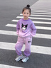 G.DUCKKIDS童裝女童秋裝套裝2024新款洋氣兒童衣服中小童庫洛米衛(wèi)衣兩件套 紫色庫洛米-春秋款 130 建議120-130cm7-8歲 曬單實拍圖