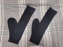 浪莎女士襪子女小腿襪中長(cháng)筒過(guò)膝襪春秋冬季保暖大腿襪顯瘦彈力高筒襪 黑1灰1 2雙 均碼 【小腿襪】 曬單實(shí)拍圖