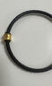 中國黃金（CHINA GOLD）足金刺青守護3D硬金路路通轉運珠手鏈男女款黑繩皮繩DIY禮物 小版-信念【默認黑色皮繩】 曬單實(shí)拍圖