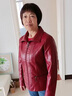皮爾卡丹（pierre cardin）真皮皮衣女短款2025海寧春秋新款修身綿羊皮媽m媽氣質(zhì)皮夾克外套 酒紅色 M 【體重85斤_98斤】 曬單實(shí)拍圖