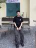 DIDGERIDOO官方重磅潮牌短袖t恤男女同款情侶美式休閑卡通純棉上衣短褲兩件 白色短袖+卡其短褲（NE13） XL（建議150-170斤） 曬單實(shí)拍圖