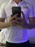風(fēng)堡龍緊身衣男夏季健身服擼鐵短袖跑步服彈力透氣修身教練服POLO衫定制 白色 M （135斤-150斤） 曬單實拍圖
