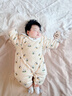 優(yōu)奇嬰幼兒連體衣服冬季夾棉衣保暖剛出生寶寶加厚哈衣爬服冬裝外出服 萌萌小熊貓【保暖棉服】 80cm 曬單實拍圖