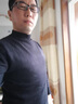 恒源祥半高領(lǐng)羊毛絨衫男純色針織衫秋冬季保暖加厚加絨中領(lǐng)打底衫毛線衣 40000半高領(lǐng)黑色 常規(guī) XL 曬單實拍圖