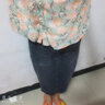 ONE YONA 香港潮牌夏季新款時(shí)尚短款開(kāi)叉牛仔半身裙女時(shí)尚高腰顯瘦A字包臀裙潮 黑色 2XL 曬單實(shí)拍圖