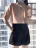 XHUE真絲T恤100%桑蠶絲女士高檔t恤上衣裝夏裝襯衫女士半袖體恤小衫 嫩粉色 L （105-115斤） 曬單實(shí)拍圖