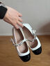 昌祥回力【廠(chǎng)牌】一字帶瑪麗珍鞋子女小皮鞋大碼女鞋銀色單鞋女平 米色 【升級款專(zhuān)柜版】 36 【標準尺碼】 曬單實(shí)拍圖