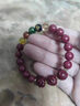 銀千惠朱砂手串女紫金砂銀手鏈本命年生肖五路財神三合情人節禮物送女友 保養手冊 生日/紀念日禮物 曬單實(shí)拍圖