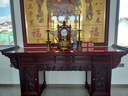 漢時（Hense）實木臺鐘客廳復古座鐘擺放式桌面時鐘臺式報時石英鐘表HD276 圓弧底座（帶報時） 曬單實拍圖