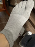 浪莎五指襪男士5雙純棉秋冬季腳趾襪中筒全棉吸汗加厚男襪分趾襪子 【短筒】黑色3灰色2 共 5雙 均碼 曬單實(shí)拍圖