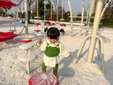 幼歌（YOUGE） 女童裙擺式娃娃衫背心套裝兒童森系彈力云朵褲馬甲 米白上衣 90 cm 曬單實拍圖