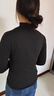 嫻妃 半高領(lǐng)打底衫女牛奶絨秋冬打底衣韓版內搭彈力面膜T恤長(cháng)袖上衣 黑色- 均碼(適合80斤-160斤). 曬單實(shí)拍圖