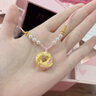 周大福SOINLOVE蜜粉金十里紅妝錦鯉平安扣婚嫁黃金吊墜配繩女送生日禮物 VR1477 曬單實拍圖