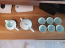 華光國瓷 華青瓷 江中月茶具套裝 功夫茶具瓷器水具茶器套裝 順豐發(fā)貨華青瓷江中月8頭 曬單實(shí)拍圖