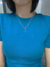 愛朵鉆 pt950鉑金項鏈女白金有球必應(yīng)時尚套鏈流蘇吊墜禮物送女友 重4.7-4.9g 長43+3cm 曬單實拍圖