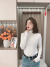 YRTD高端品牌  羊絨衫女100%山羊絨一線(xiàn)成衣秋冬高領(lǐng)修身打底加厚毛衣 白色 M碼【建議95-110斤】 曬單實(shí)拍圖