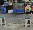 納麗雅商用收餐車(chē)手推車(chē)移動(dòng)輪子食堂餐飲酒店送菜專(zhuān)用帶垃圾桶收碗車(chē) 灰色圓管中號推車(chē)（不含桶和盆） 曬單實(shí)拍圖