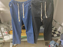 浩術(shù) 牛仔褲男春秋季復古高街寬松直筒抽繩寬松休閑高街潮牌牛仔褲 黑色+深藍色【兩件裝】 XL 【125-135斤】 曬單實(shí)拍圖