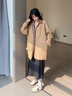 TOMMY HILFIGER【出走都市防潑水】女裝雙面穿菱格寬松棉服夾克外套43126 卡其格紋/卡其色RBL XS （推薦：80-100斤） 曬單實(shí)拍圖